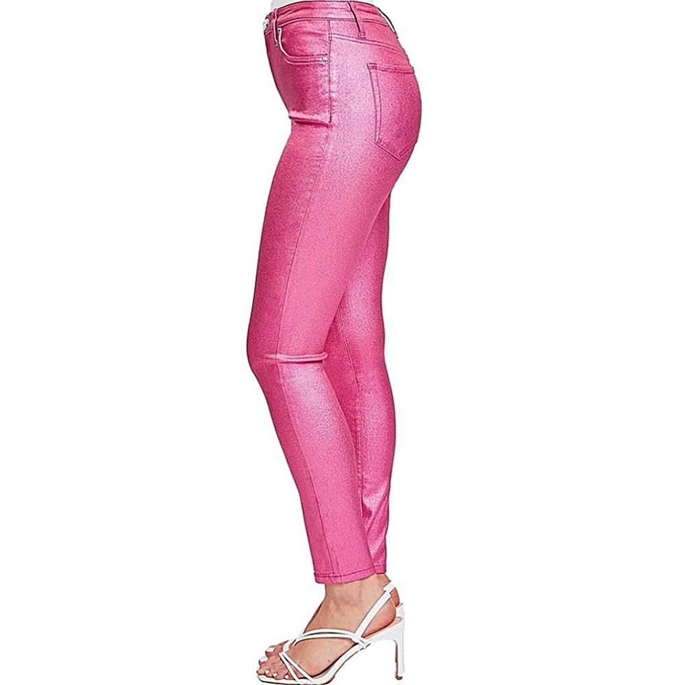 YMI COLLECTIONS Longleg Metallic Pants (Hot Pink) 3X